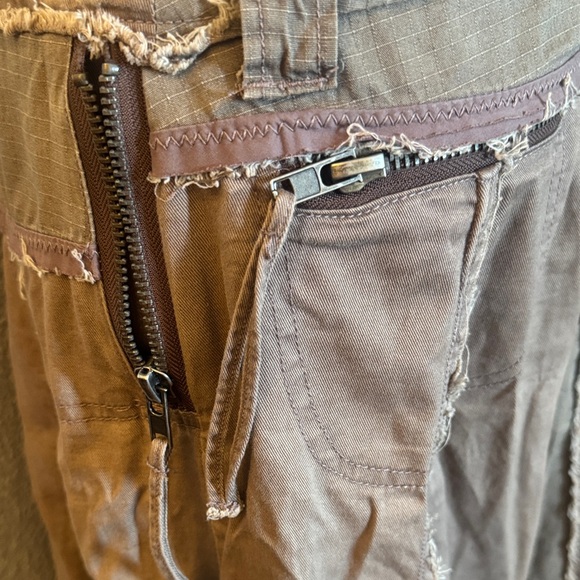 Women's distressed A-Line Skirt in Tan with embroidery and so many details! EUC - Picture 15 of 16